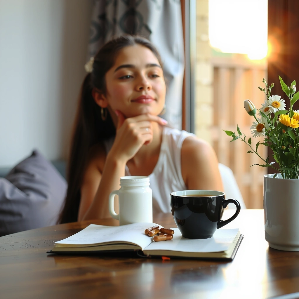 Morning routine with natural supplements